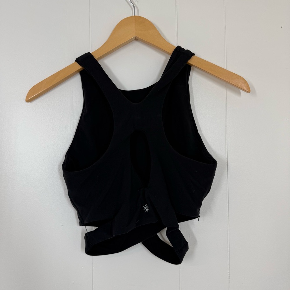 Athleta Black Wrap Waist Crop Tank - Picture 2 of 7